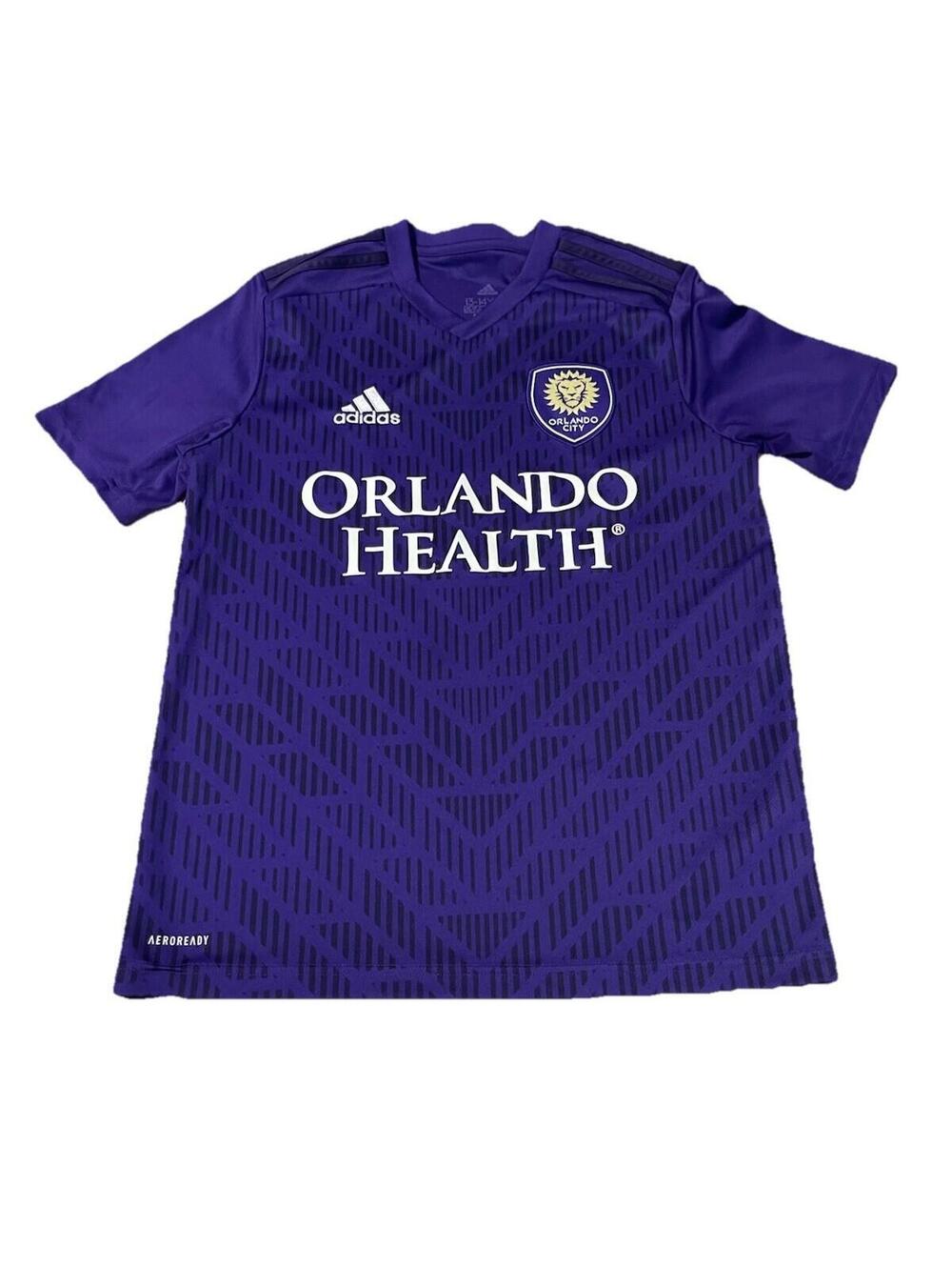 Adidas Orlando City SC MLS Purple Home Soccer Jersey Youth Size 13-14 H97